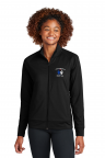 Black Women's Sport Stretch Full-Zip Jacket with NASBOCES Child Care Skills Logo
